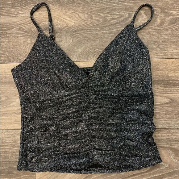 Wild Fable cropped metallic tank top.  Size: S. - Picture 1 of 5
